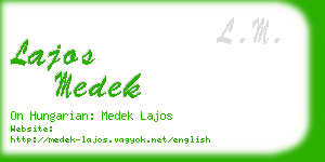 lajos medek business card